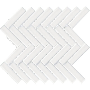 Picture of Happy Floors - Artisan Herringbone Mosaic White