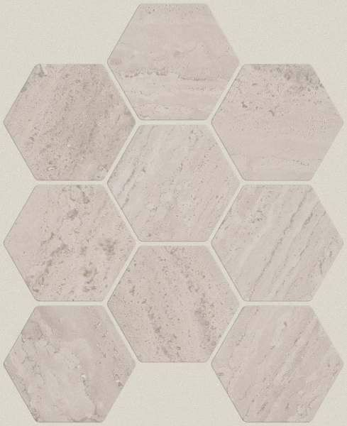 Picture of Shaw Floors - Natural Strata Hexagon Mosaic Ivory