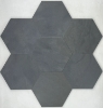 Picture of Elon Tile & Stone - Slate Hexagon Tile Grey Basalt Honed