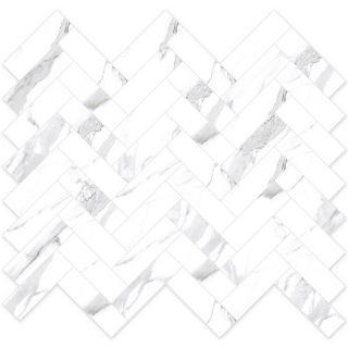 Picture of MiR Mosaic - Arya Herringbone Statuario Leo