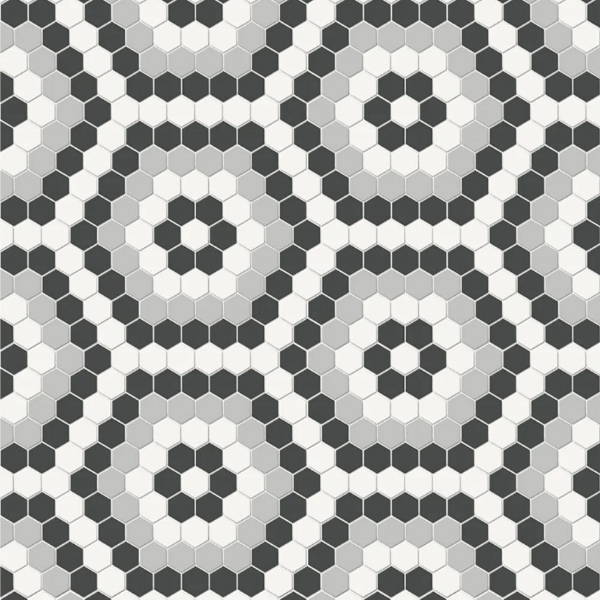 Picture of Tesoro - Soho Hexagon Pattern Mosaic Midnight Blend