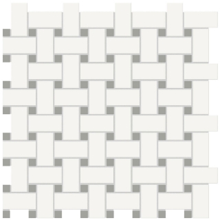 Picture of Tesoro - Soho Basketweave Mosaic White & Cement Chic