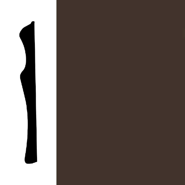 Picture of Mohawk - Sculpted Edge Wall Base 6 Charcoal Brown