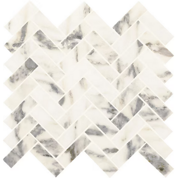 Picture of Daltile - Eclessia Herringbone Mosaic Arabescato Argento