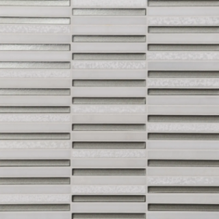 Picture of Bedrosians - Kaikos Stacked Mosaic Grey Oriental White