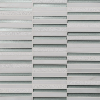 Picture of Bedrosians - Kaikos Stacked Mosaic Light Green Oriental White