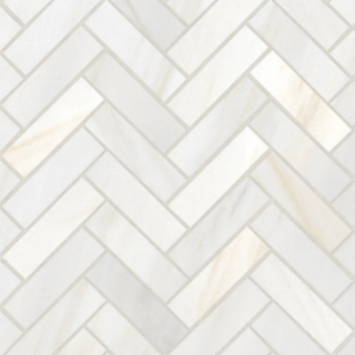 Picture of Bedrosians - Magnifica Bianco Lasa Herringbone Mosaic Bianco Lasa Honed