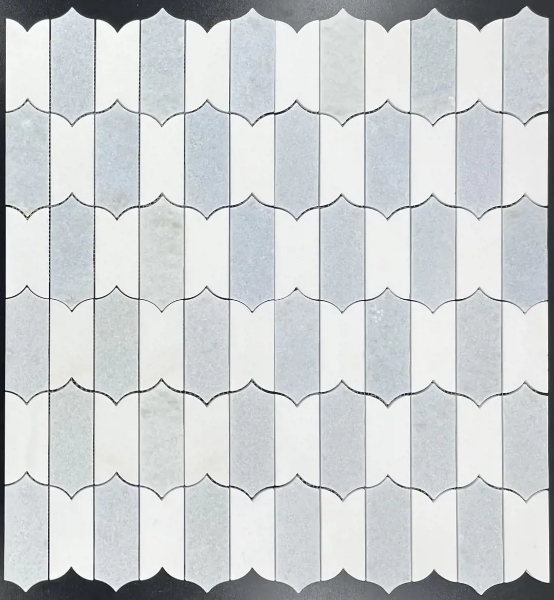 Picture of Elon Tile & Stone - Regalia Mosaics Blue Celeste White Thassos