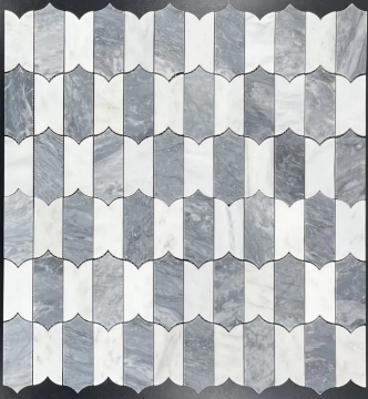 Picture of Elon Tile & Stone - Regalia Mosaics Pearl White Bardiglio Nuvolato