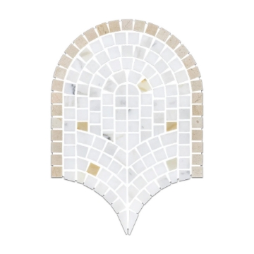 Picture of Elon Tile & Stone - Curvosa Mosaics Calacatta Gold Crema Marfil Honed