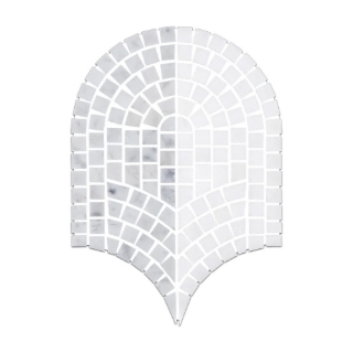 Picture of Elon Tile & Stone - Curvosa Mosaics Bianco Carrara Dual Curvosa White Thassos Honed