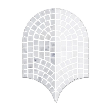 Picture of Elon Tile & Stone - Curvosa Mosaics Bianco Carrara Dual Curvosa White Thassos Honed