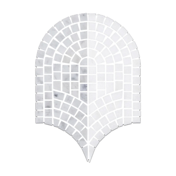 Picture of Elon Tile & Stone - Curvosa Mosaics Bianco Carrara Dual Curvosa White Thassos Honed