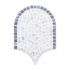 Picture of Elon Tile & Stone - Curvosa Mosaics Pearl White Bardiglio Nuvolato Honed