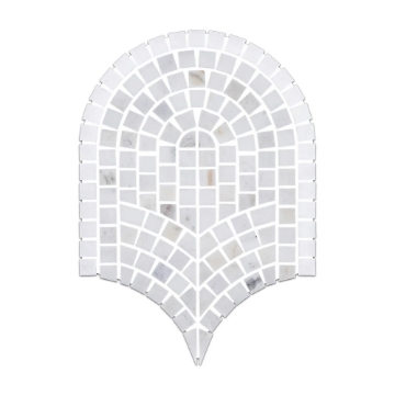 Picture of Elon Tile & Stone - Curvosa Mosaics Bianco Oro White Thassos Honed