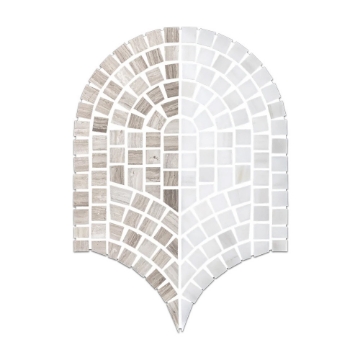 Picture of Elon Tile & Stone - Curvosa Mosaics Dolomite Dual Curvosa Beachwood Honed