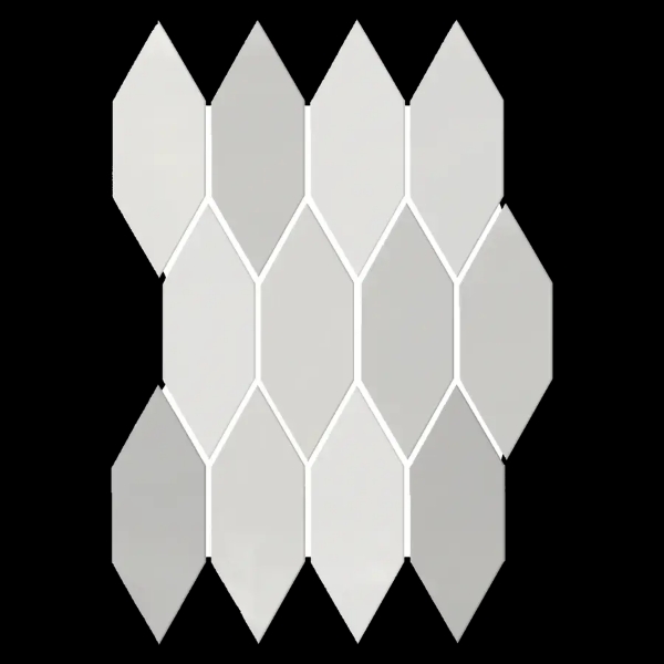 Picture of Elon Tile & Stone - Lagos 2 x 6 Picket Mosaic Grey Picket Glossy