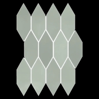 Picture of Elon Tile & Stone - Lagos 2 x 6 Picket Mosaic Jade Picket Glossy