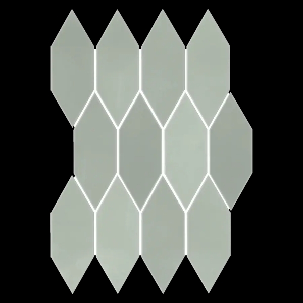 Picture of Elon Tile & Stone - Lagos 2 x 6 Picket Mosaic Jade Picket Glossy