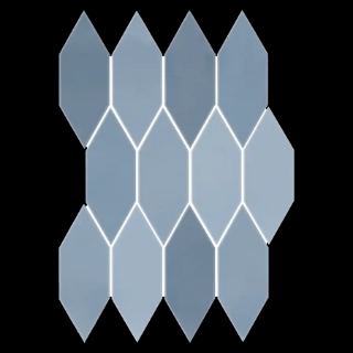 Picture of Elon Tile & Stone - Lagos 2 x 6 Picket Mosaic Sky Picket Glossy