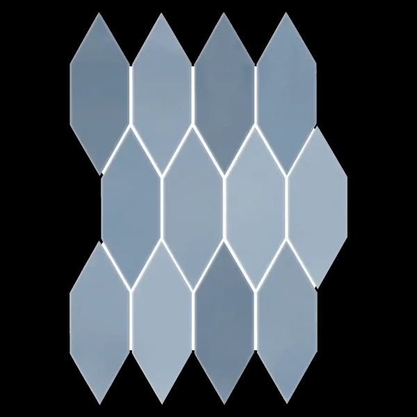 Picture of Elon Tile & Stone - Lagos 2 x 6 Picket Mosaic Sky Picket Glossy