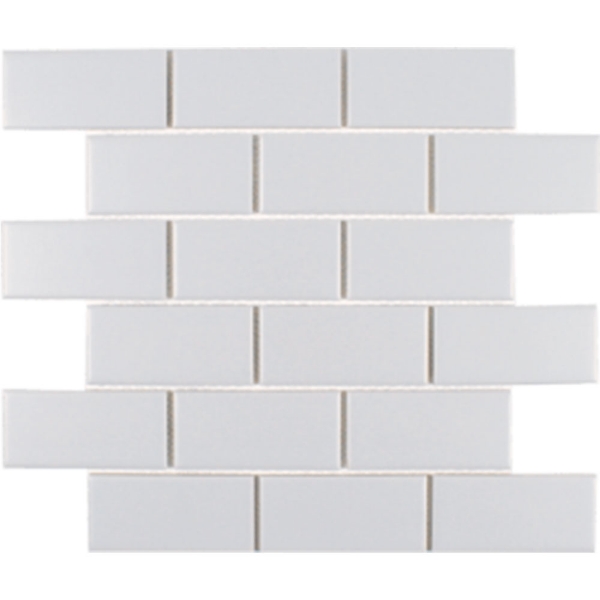 Picture of Tesoro - Gallery Staggered Brick Mosaic Light Grey Textured