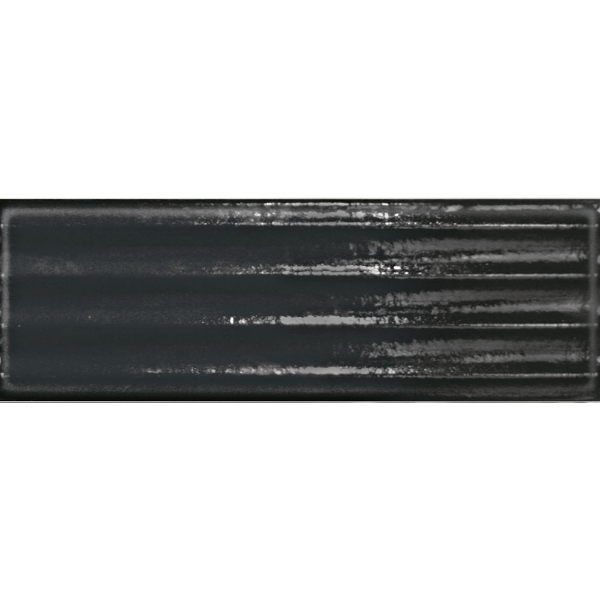 Picture of Tesoro - Glassalike 4 x 12 Gloss Nero Fluted