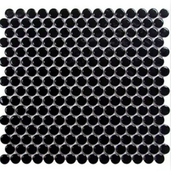 Picture of Roca - CC Mosaics Black Bright Pennyround