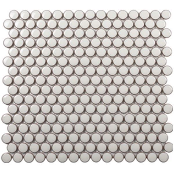 Picture of Roca - CC Mosaics Plus Pearl White Bright Pennyround
