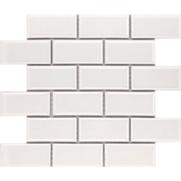 Picture of Roca - CC Mosaics Plus White Bright Beveled Brick