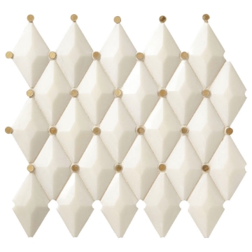 Picture of Marazzi - Castellina Harlequin White Brass