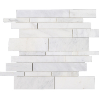 Picture of Tesoro - Ice Random Linear Mosaic Ice White