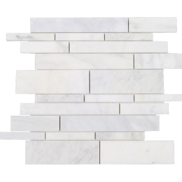 Picture of Tesoro - Ice Random Linear Mosaic Ice White