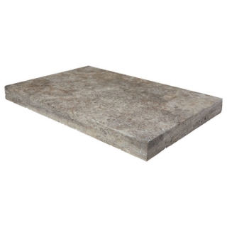 Picture of MS International - Pool Copings 16 x 24 Silver Travertine Brushed Eased Edge