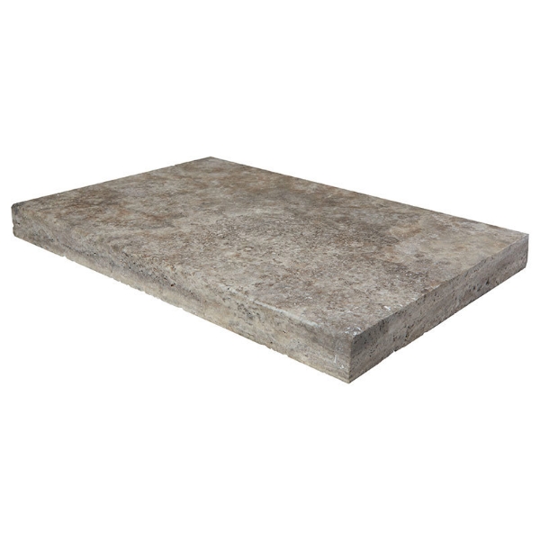 Picture of MS International - Pool Copings 16 x 24 Silver Travertine Brushed Eased Edge