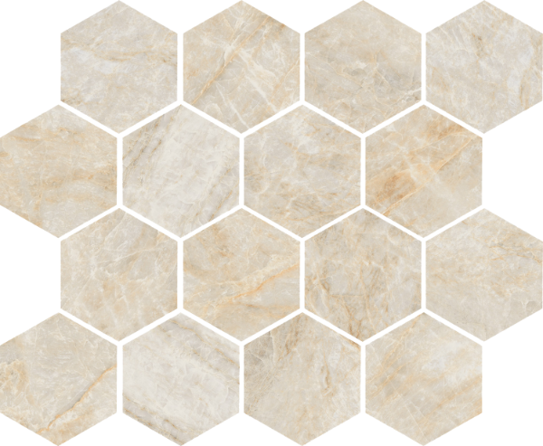 Picture of Tesoro - Oyster Hexagon Mosaic Shell Beige