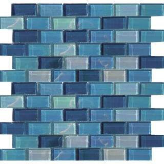 Picture of Tesoro - Lux Aqua Mosaic 1 x 2 Shimmer