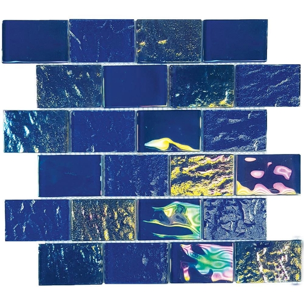 Picture of Tesoro - Nautical 2 x 3 Mosaic Naval Blue