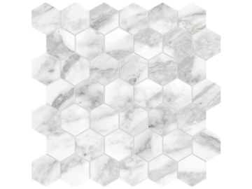 Picture of Tesoro - La Marca 2 Hex Mosaic Polished Arabescato