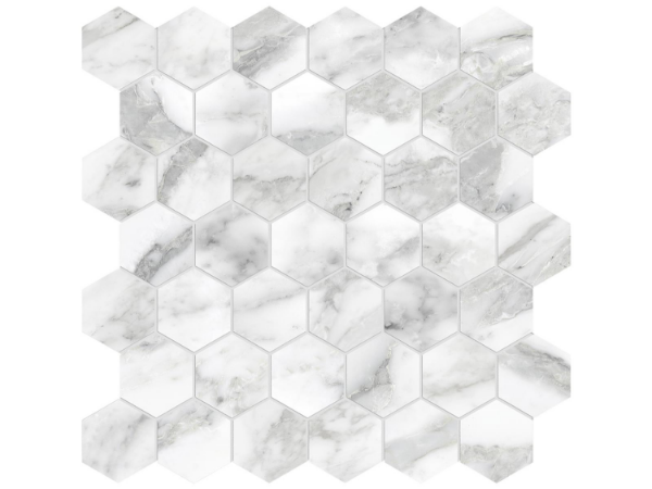 Picture of Tesoro - La Marca 2 Hex Mosaic Polished Arabescato
