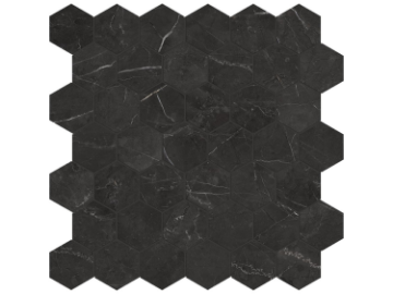 Picture of Tesoro - La Marca 2 Hex Mosaic Polished Nero Venato