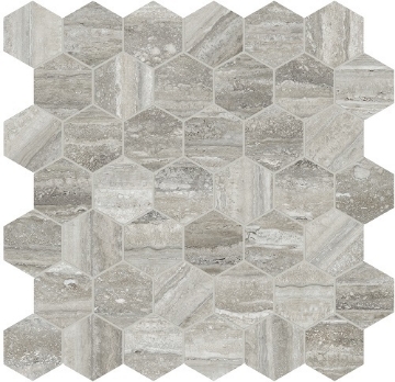 Picture of Tesoro - La Marca 2 Hex Mosaic Polished Travertino Instrata