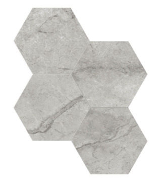 Picture of Tesoro - La Marca 6 Hex Mosaic Matte Paradiso Argento