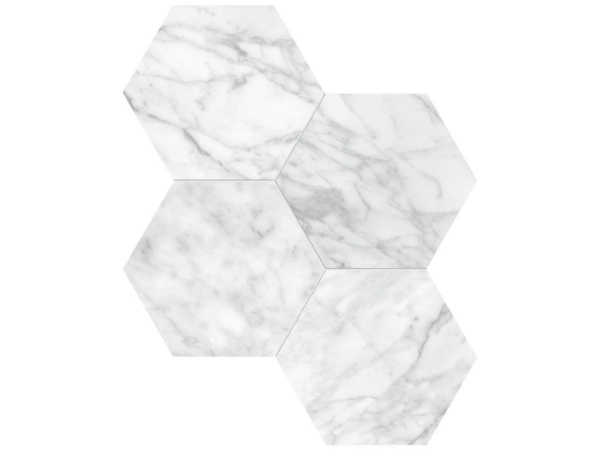 Picture of Tesoro - La Marca 6 Hex Mosaic Polished Carrara Gioia