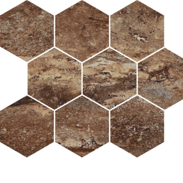 Picture of Milestone - Travertine Hexagon Mosaic Bold Matte