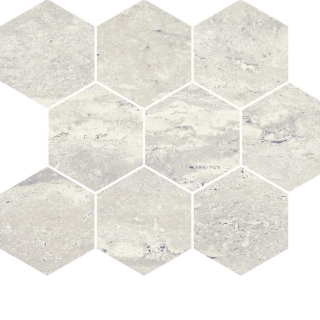 Picture of Milestone - Travertine Hexagon Mosaic Roman Matte