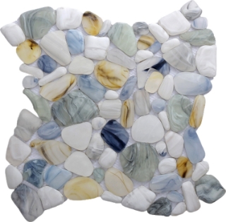 Picture of Bati Orient - Frosted Glass Round Pebble Multicolor