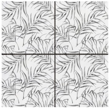 Picture of Bati Orient - Marble Palm Leaf Grey