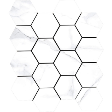 Picture of Tesoro - Lucca Hexagon Mosaic Statuario Polished