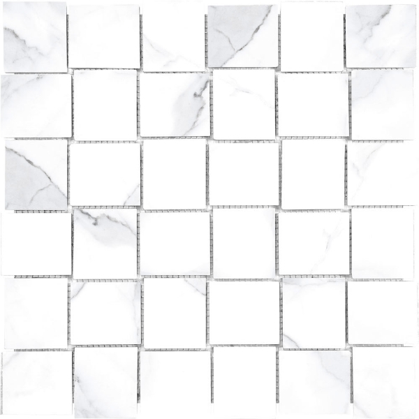 Picture of Tesoro - Lucca Basketweave Mosaic Statuario Polished